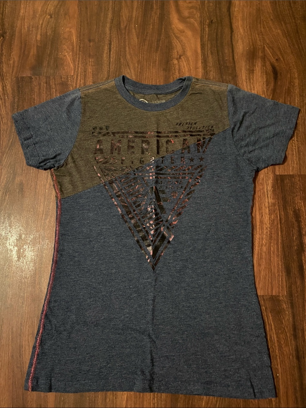 American Fighter Navy and Olive Graphic Short Sleeve Tee
